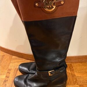 Michael Kors Two-Tone Black and Brown Men's Boots